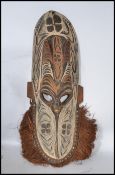 A vintage 20th century Mwai Mash tribal mask from the Tmbunam people middle Septik river area,