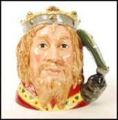 A Royal Doulton large character jug limited edition King Arthur D7055 with certificate 1069/1500.