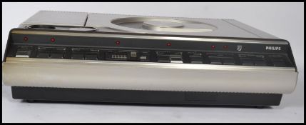 A vintage 20th century Phillips VLP-700 lazerdisc laserdisc player with acrylic cased top and