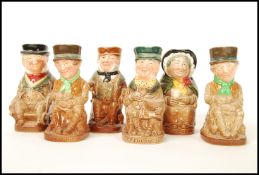 A group of six Royal Doulton Pickwick Toby Character jugs from the Pickwick Series Sam Weller ,