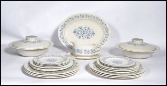An extensive Royal Doulton Galaxy pattern dinner service consisting of various plates, lidded
