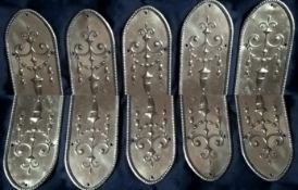 ANTIQUE Door Push Finger Plates (x5) Classical 