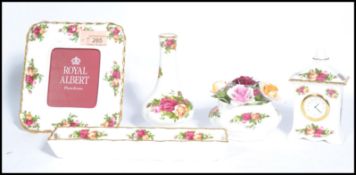 A group of vintage 20th century Royal Albert Old Country Roses bone China ceramics to include a