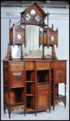 A 19th century Victorian mahogany large mirror back breakfront sideboard chiffonier in the manner of