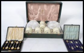 A 20th century cased Minton coffee service in the Bellemeade pattern complete appears to have very