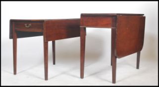 A late 19th century Victorian mahogany Pembroke ta