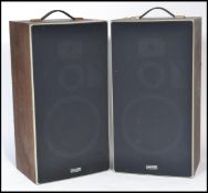 A vintage retro 20th century pair of teak cased So