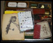 A large collection of vintage 20th century Meccano to include various straights , wheels ,