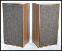 A pair of  retro 20th century teal cased Dual Type Cl 270 stereo speakers