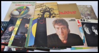 A collection of vinyl long play LP records featuring various artists to include Bryan Ferry, Barry