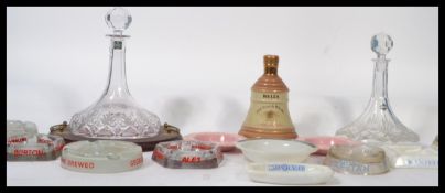 Breweriana - A collection of vintage 20th century collectable advertising ashtrays to include