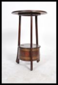 A 19th century coopered oak and brass bound barrel planter table stand - torchere by Lister of