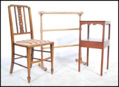 A Georgian 19th century mahogany night stand of upright form having twin tiers together with an