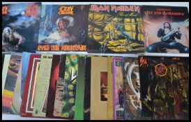 Rock Vinyl - A collection of vinyl long play LP record albums of mainly a Rock ? Heavy Metal genre