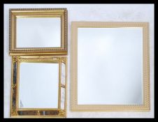 A collection of contemporary 20th century mirrors to include a large gilt framed examples.silvered