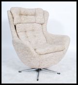 A vintage retro 20th century 1960's Parker Knoll / G-Planlarge batwing swivel egg chair - armchair