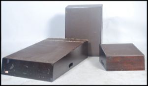 A group of three vintage 20th century wooden stage