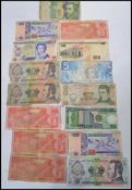 A collection of bank notes to include Honduras 3 x 5 Cinco Lempiras notes, 4 x 1 Lempira Honduras