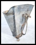 A vintage early 20th century agricultural galvanised metal grape collector back pack / hotte de