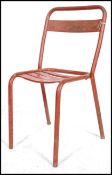 Xavier Pauchard - A vintage / retro 20th century industrial T2 - Tolix stacking chair, raised on a