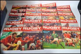 A collection of vintage / retro Rugby World magazi