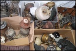 HUGE COLLECTION OF OIL LAMPS / LANTERNS / PARTS & SPARES