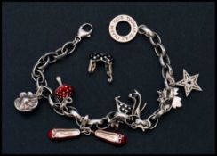 A 925 silver hallmarked Thomas Sabo Charm Club bra