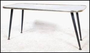 A 1950's / mid century coffee table - occasional table of rectangular form having dansette style
