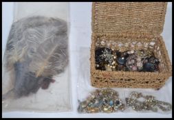 A collection of vintage costume jewellery dating from the 20th century to include an Art Deco