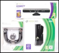 XBOX 360 KINECT READY WITH SENSOR & WIRELESS STEERING WHEEL