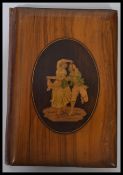 An early 20th century fruit wood grand tour Sorrento triptych multiple metamorphic easel picture