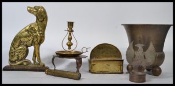 A collection of vintage items dating from the 19th century century include a Victorian heavy cast