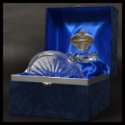 An Auchentoshan aged 12 years QE2 Glencairn crystal decanter . Dalmuir, Dunbartonshire.Commemorative