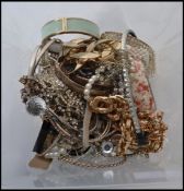 Costume Jewellery; a good assortment of vintage costume jewellery to include; necklaces, brooches,
