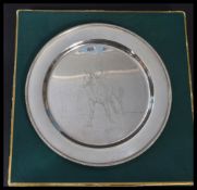 A silver plate commemorating the achievements of the champions racehorse 