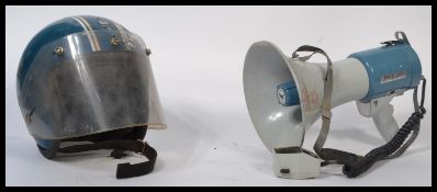 A retro 20th century hand held tannoy / loud speaker system by Eagle together with a vintage open