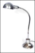 A vintage retro 20th century industrial anglepoise gooseneck desk lamp of tall form. The lamp of