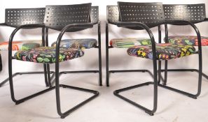 A set of 6 Vitra Chaira. Circa 1986, the original original Blue fabric still on the chair but