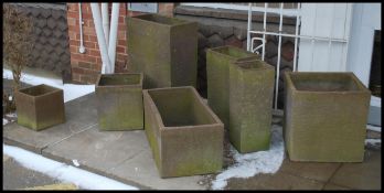 A collection of contemporary industrial tall textu