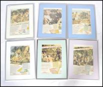 A set of six framed and glazed WW2 Second World Wa