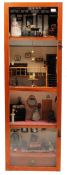 VINTAGE DOLLS HOUSE CABINET MULTI-ROOMED WITH FURNITURE