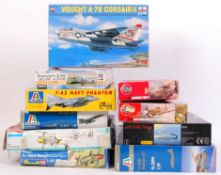 ASSORTED PLASTIC AIRCRAFT / AEROPLANE MODEL KITS - ITALERI, AIRFIX, REVELL ETC