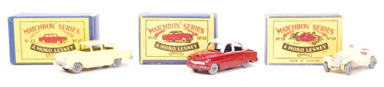 VINTAGE MATCHBOX MOKO LESNEY BOXED DIECAST MODELS