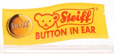 RARE STEIFF SHOP ADVERTISING DISPLAY DEALERS WINDOW PLAQUE