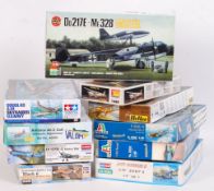 ASSORTED PLASTIC AEROPLANE MODEL KITS - AIRFIX, ITALERI, TAMIYA ETC
