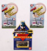 CORGI BASEBALL & BATMAN CARDED CARS