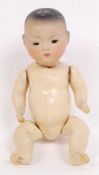 RARE ANTIQUE ARMAND MARSEILLE BISQUE HEADED ORIENTAL DOLL