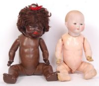 ANTIQUE GERMAN BISQUE & COMPOSITION HEADED DOLLS