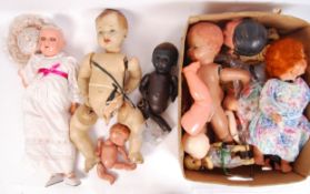 ANTIQUE & VINTAGE DOLLS - BISQUE, PLASTIC & OTHER