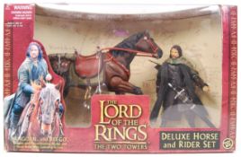 LORD OF THE RINGS ARAGON & BREGO DELUXE HORSE & RI